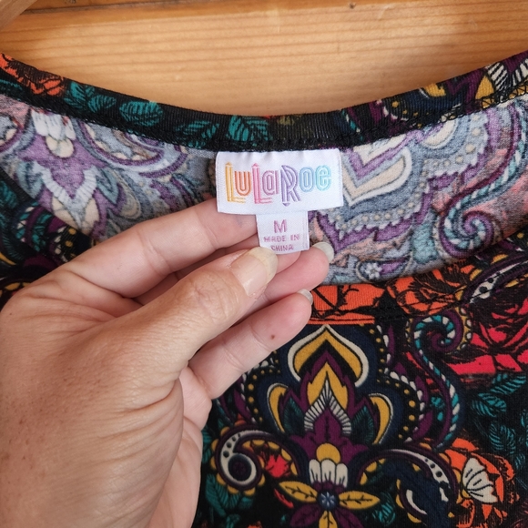 Lularoe 💜 Julia Simply Comfortable Stretch Floral Sheath Bodycon Dress Medium - Picture 5 of 7